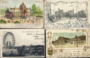 AUSZTRIA képeslapgyűjtemény, 484 lap sok régivel, lithokkal / AUSTRIA 484 postcards with lithos and better cards