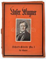 cca 1900 Wagner operarészletek zongorára Kottafüzet.