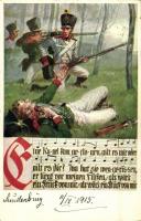 1915 Offizielle Karte für Rotes Kreuz, Kriegsfürsorgeamt, Kriegshilfsbüro Nr. 54A / WWI Austro-Hungarian K.u.K. military charity fund art postcard, sheet music s: R. Assmann