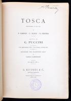 ca 1900 Puccini a Tosca zongoraátirata. kottafüzet