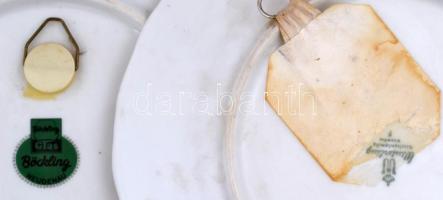 Emlék tányér (2db) Heidelberg és San Remo, matricás, jelzett (Böckling, Winterlissg), apró kopásnyom...