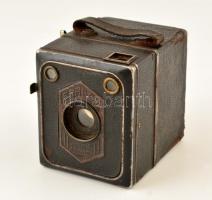 cca 1930 Zeiss Ikon Era Box 6x9-es fényképezőgép, Goerz Frontar objektívvel, kopott, néhol rozsdás, nem kipróbált, 7,5x8,5x9 cm