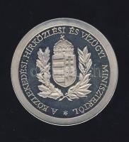 DN "Közlekedési, Hírközlési és Vízügyi Minisztérium - Baross Gábor díj" Ag piefort emlékér...