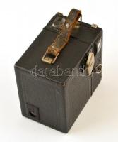 Zeiss Ikon Box Tengor 6x9 cm rollfilmes kamera, Goerz Frontar objektívvel, nem kipróbált, a bőrszíj ...