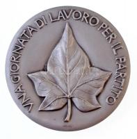 Olaszország 1972. "Giuseppe Mazzini" ezüstözött fém emlékérem. Szign.: Lorigli (50mm) T:1-...