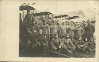 1916 Osztrák-magyar katonák csoportképe / WWI Austro-Hungarian K.u.K. military, soldiers. photo (EK)