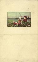 Children at the shore. Anna & Gasparini 156M-2. (EK)