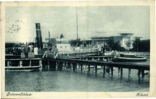 1931 Balatonföldvár, kikötő, gőzhajó. Áldor Dezső felvétele (EK)