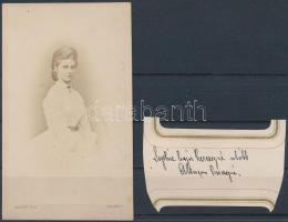Zsófia Sarolta Auguszta bajor hercegnő (1847-1897), Erzsébet (Sisi) királyné legkisebb húga, keményhátú fotó, 10×6 cm