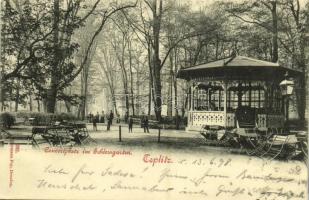 1898 Teplice, Teplitz, Teplitz-Schönau; Concertplatz im Schlossgarten / music pavilion in the castle garden. Hermann Poy 292.
