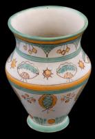 Iparművészi Vállalatos Gorka váza, mázas kerámia, jelzett, alján lepattanással, m: 15,5 cm