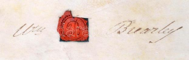 1828 Glouchtershire, kétoldalú szerződés William Brearley és James Drummond között, angol nyelven, e...