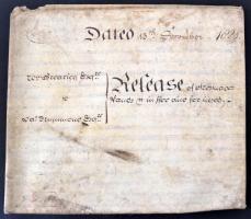 1828 Glouchtershire, kétoldalú szerződés William Brearley és James Drummond között, angol nyelven, e...