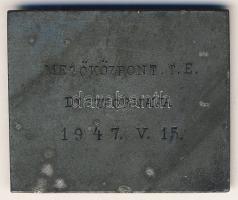 1947. "Mezőközpont T.E. dísztornája" fém plakett T:2
