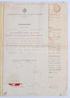 Budapest 1901. "Első Magyar Általános Biztosító Társaság Budapesten - Biztosítás a háború veszé...