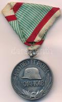 ~1918. "Pro deo et patria 1914-1918" ezüstözött, jelzett Br első világháborús emlékérem fü...