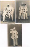 5 db RÉGI bohócos motívum képeslap / 5 pre-1945 clowns motive postcards