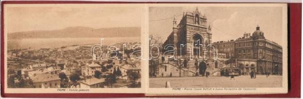 Fiume, Rijeka; Ricordo, Vedute principali 12 Cartoline / képeslapfüzet 12 lappal / postcard booklet with 12 postcards