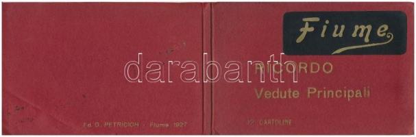 Fiume, Rijeka; Ricordo, Vedute principali 12 Cartoline / képeslapfüzet 12 lappal / postcard booklet ...
