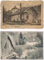 Rozsnyó, Roznava; Vasas gyógyfürdő / spa - 2 db régi képeslap / 2 pre-1945 postcards