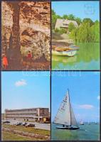 75 db MODERN magyar városképes lap, közte sok Pályaudvari levélszekrényből pecséttel / 75 modern Hungarian town-view postcards