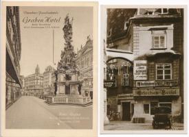 14 db főleg MODERN osztrák városképes lap: csak Bécs / 14 mostly modern Austrian town-view postcards...