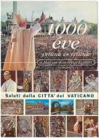 16 db MODERN vallásos motívum képeslap: pápákkal / 16 modern religious motive postcards: with popes
