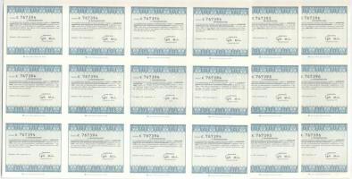 Budapest 1996. "Aquincum Kárpótlási Jegy Befektető Részvénytársaság" 1000Ft értékű részvén...