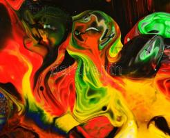 Csepregi Anita (1985-): Éjjel Akril, farost, jelzett, 30x40cm