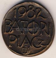 1982. "Báthori piacz" dekoratív Br kisplasztika T:2