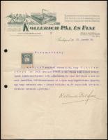 1913 Kollerich szivattyúgyár fejléces levél