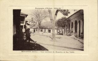 Bitola, Monastir; Campagne d&#039;Orient 1914-18, Cour intérieure du Monastére de San Védéla / monastery, inner courtyard, WWI military