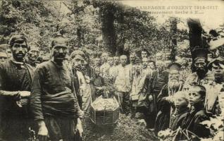 1918 Campnagne dOrient 1914-1917, Enterrement Serbe a X... / WWI military, burial of a Serbian soldier