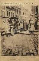 Avenses, La derniere étape de l'ex-Kaiser en France et la fuite, Guillaume conférant devant la Caisse d'Epargne avec Ludendorff, Hindenburg et le gouverneur d'Avenses / The last days of the former emperor in France, Wilhelm II with Erich Ludendorff, Paul von Hindenburg and the governor of Avenses in front of the savings bank