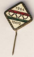 1964. "Tokyo-olimpia" zománcozott kitűző T:2