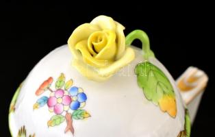 Herendi Viktória porcelán mokkás készlet. Kézzel festett, jelzett, hibátlan