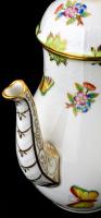 Herendi Viktória porcelán mokkás készlet. Kézzel festett, jelzett, hibátlan