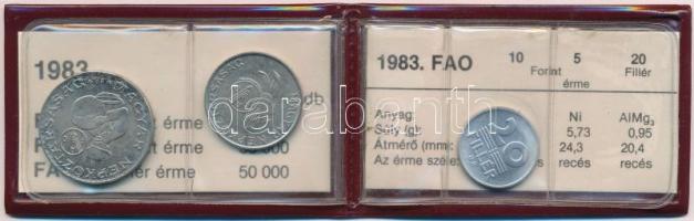 1983. 20f Al + 5Ft Ni + 10Ft Ni "FAO" sor, eredeti tokban tanúsítvánnyal T:BU Adamo EM69, ...