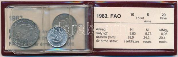 1983. 20f Al + 5Ft Ni + 10Ft Ni "FAO" sor, eredeti tokban tanúsítvánnyal T:BU Adamo EM69, ...