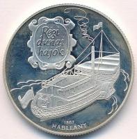 1995. 1000Ft Ag Régi dunai hajók III - Hableány tokban, tanúsítvánnyal T:1- (eredetileg PP)  Adamo EM139