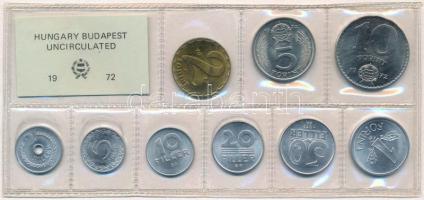 1972. 2f-10Ft (9xklf) érmés forgalmi sor fóliatokban T:1 Adamo FO5