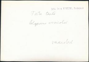 cca 1934 Kinszki Imre (1901-1945) budapesti fotóművész pecséttel jelzett vintage fotóművészeti alkot...