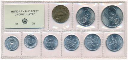 1975. 2f-10Ft (9xklf) érmés forgalmi sor fóliatokban T:1 Adamo FO8