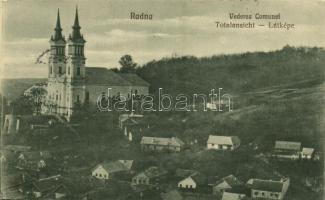1931 Máriaradna, Radna (Lippa, Lipova); Vederea Comunei / Totalansicht / látkép, kegytemplom. Kiadja I. Dubestian / general view with pilgrimage church