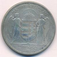 1930. 5P Ag "Horthy jobbra" T:3 
Adamo P8