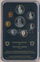 Svájc 1983. 1r-5Fr (8xklf) forgalmi szett műanyag tokban T:PP 
Switzerland 1983. 1 Rappen - 5 Franc...
