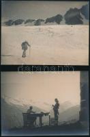 1935 és 1938 között készült 13 db vintage fotó Zolnay István (?-?) hegyi túrázó hagyatékából, 12,5x1...