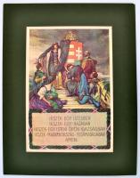 cca 1927 Magyar Hiszekegy Terjesztő bizottság és Budapesti városháza által lepecsételt, hivatalos Hi...