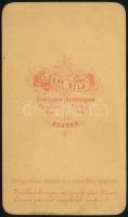 cca 1869 Pest, Gévay Béla pesti fényképész műtermében készült, vizitkártya méretű vintage fotó, 10,3...