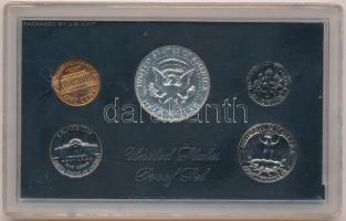 Amerikai Egyesült Államok 1970S. 1c-1/2$ (5xklf) eredeti tokban T:1 USA 1970S. 1 Cent -1/2 Dollar (5xdiff) in original case C:UNC